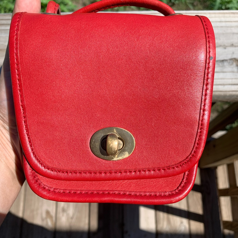 Coach Mini Crossbody Bag. Genuine leather.